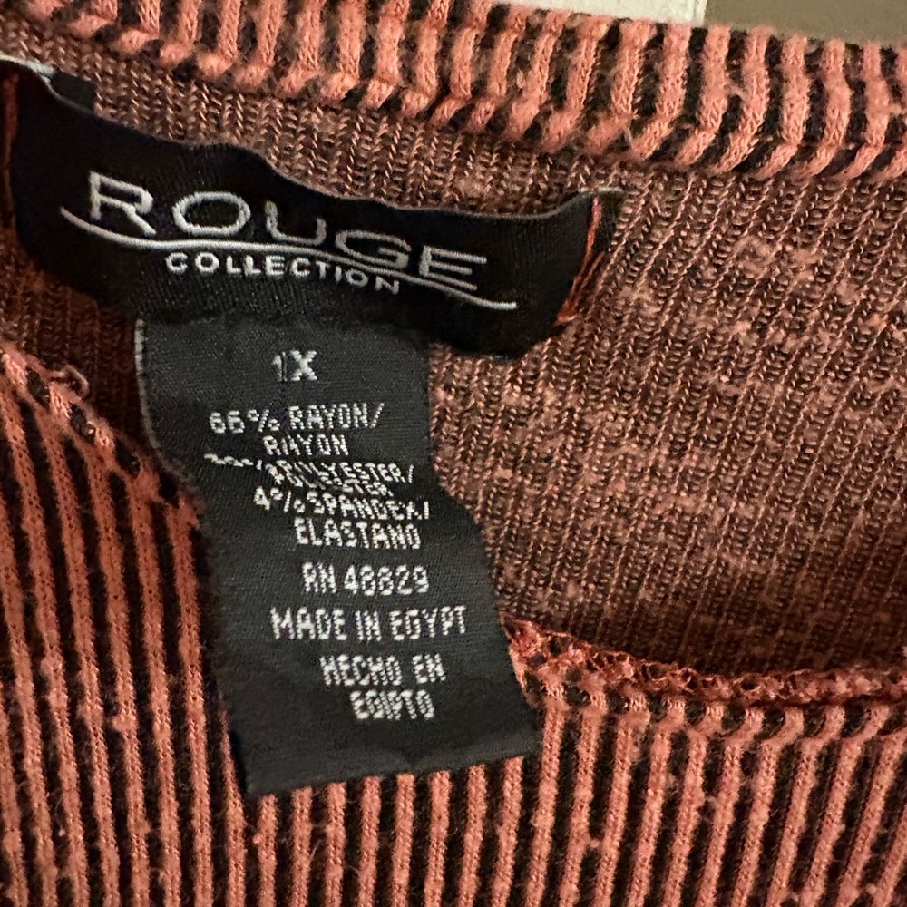 Rouge Helium Ribbed Rust Tank Dress - Picture 2 of 5